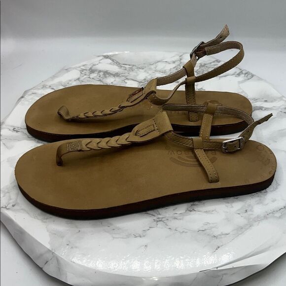 RAINBOW Sierra Brown T-Street Single Layer Leather Sandal- 8 - Picture 3 of 8
